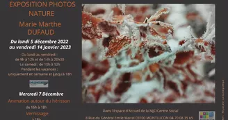 Exposition : Photos Nature de Marie-Marthe Dufaud