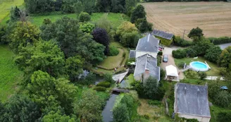 vue aérienne du Moulin de Palet