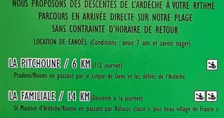 Base de Loisirs - location de canoë Adrénaline