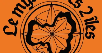 le mystere des 2 iles logo fond orange