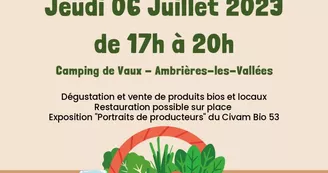 10 ANS AMAPorte ambrières 2023 marché semi-nocturne