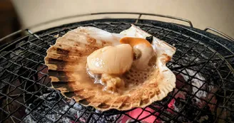 Saint Jacques au barbecue Shichirin