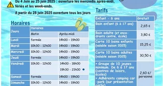 Affiche piscine ambrieres saison 2025