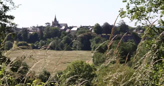 Vue sur Fresnay-sur-Sarthe depuis le Coteau des Vignes