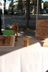 Animation au marché - sculptures