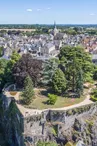 Vue aérienne du parc du Chateau de Fresnay-sur-Sarthe
